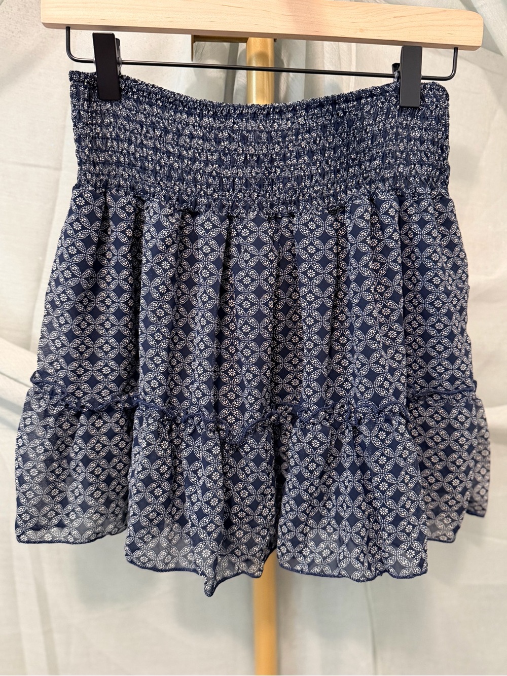 Hashttag Navy Blue Patterned Women's Skirt